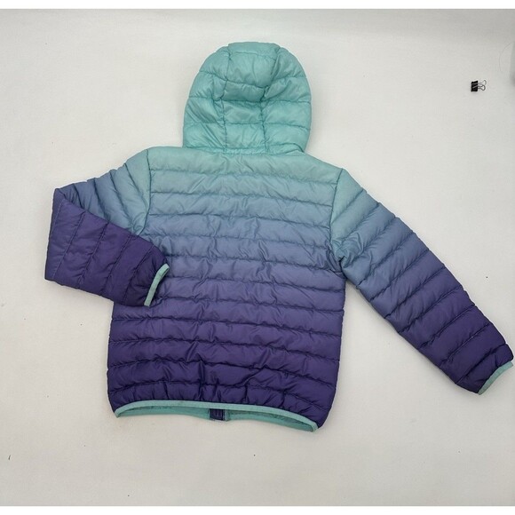 Eddie Bauer Girls  Jacket Size S 7/8 Dream Blue hombre puffy jacket - Picture 6 of 9